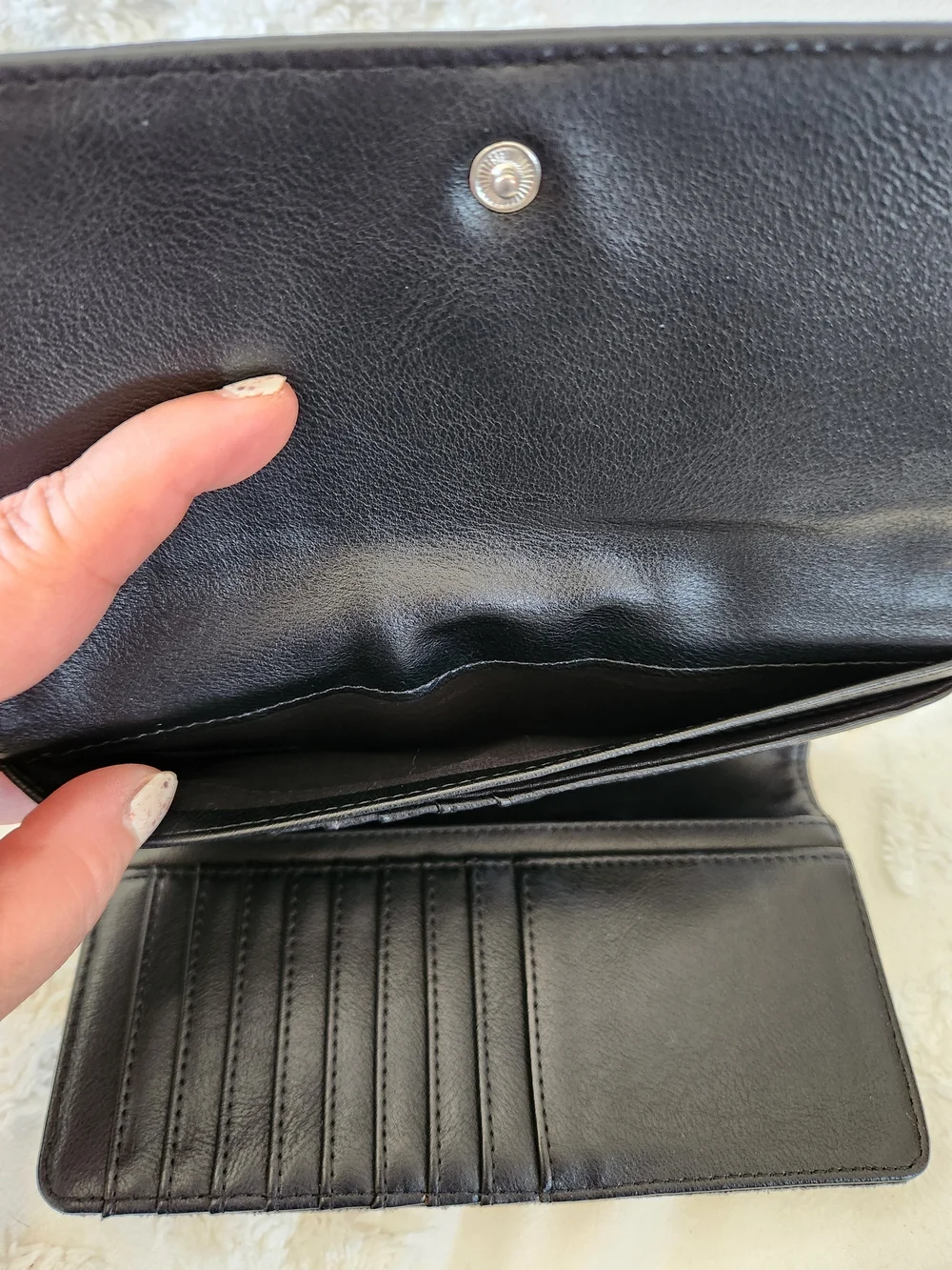 VINTAGE GUESS Black Suede & Leather Crossbody Bag with Matching Wallet